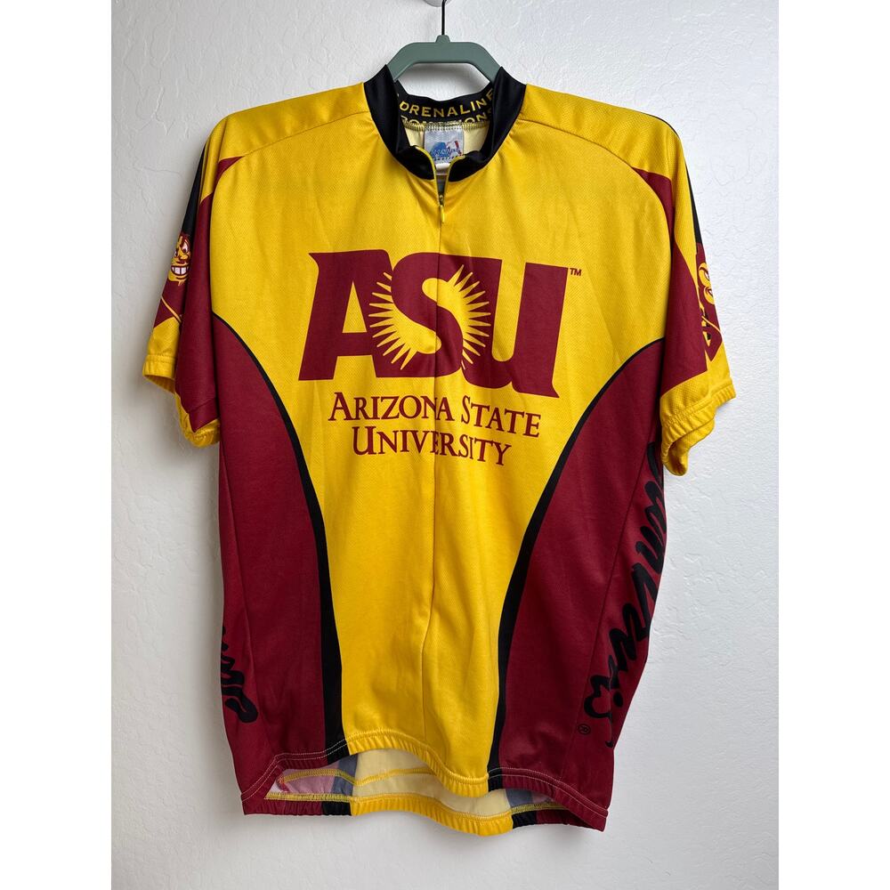 ARIZONA STATE UNIVERSITY CYCLING JERSEY YELLOW SIZE 42/XL POLY